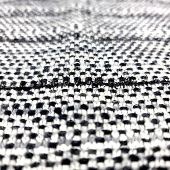 Chico's EUC Women's 0 Black White Laced Fringe Cardigan Cotton Blend Tweed - Picture 8 of 11